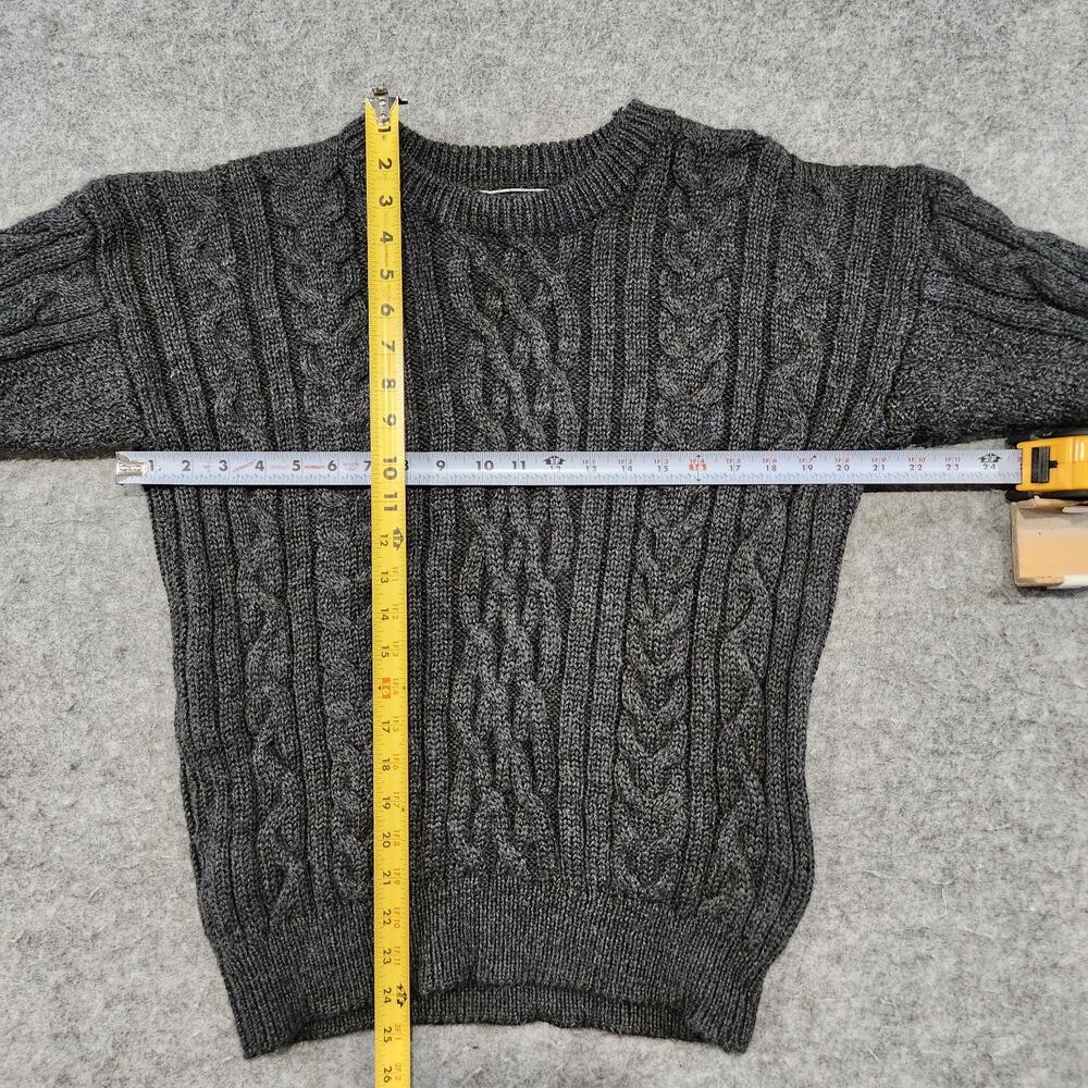 VTG WoolOvers Womens M Medium 100% Wool Cableknit Fisherman Pullover Sweater - Picture 8 of 13